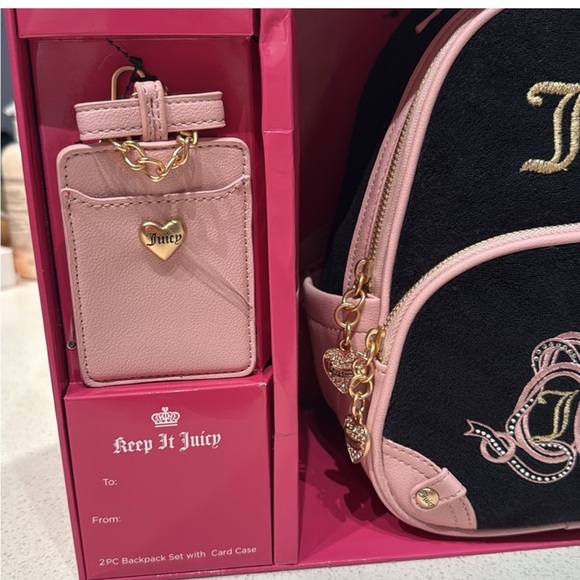 🖤NWT•Juicy Couture Heritage Mini Backpack with card case 🖤Gift Set NIB - Picture 7 of 17